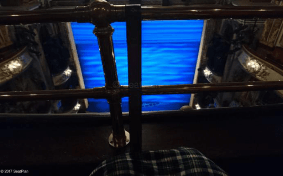 Novello Theatre balcony front obstructing sightlines