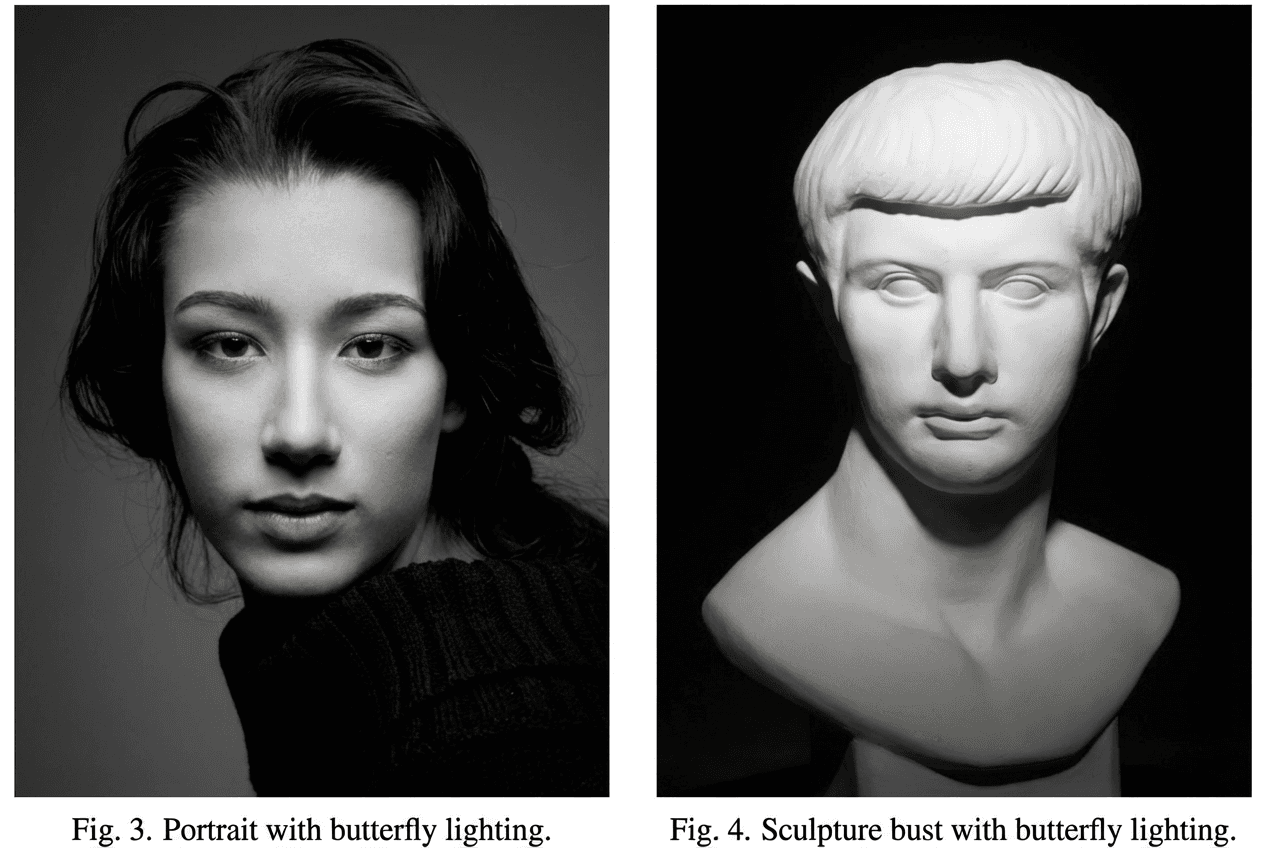Butterfly lighting reference portrait