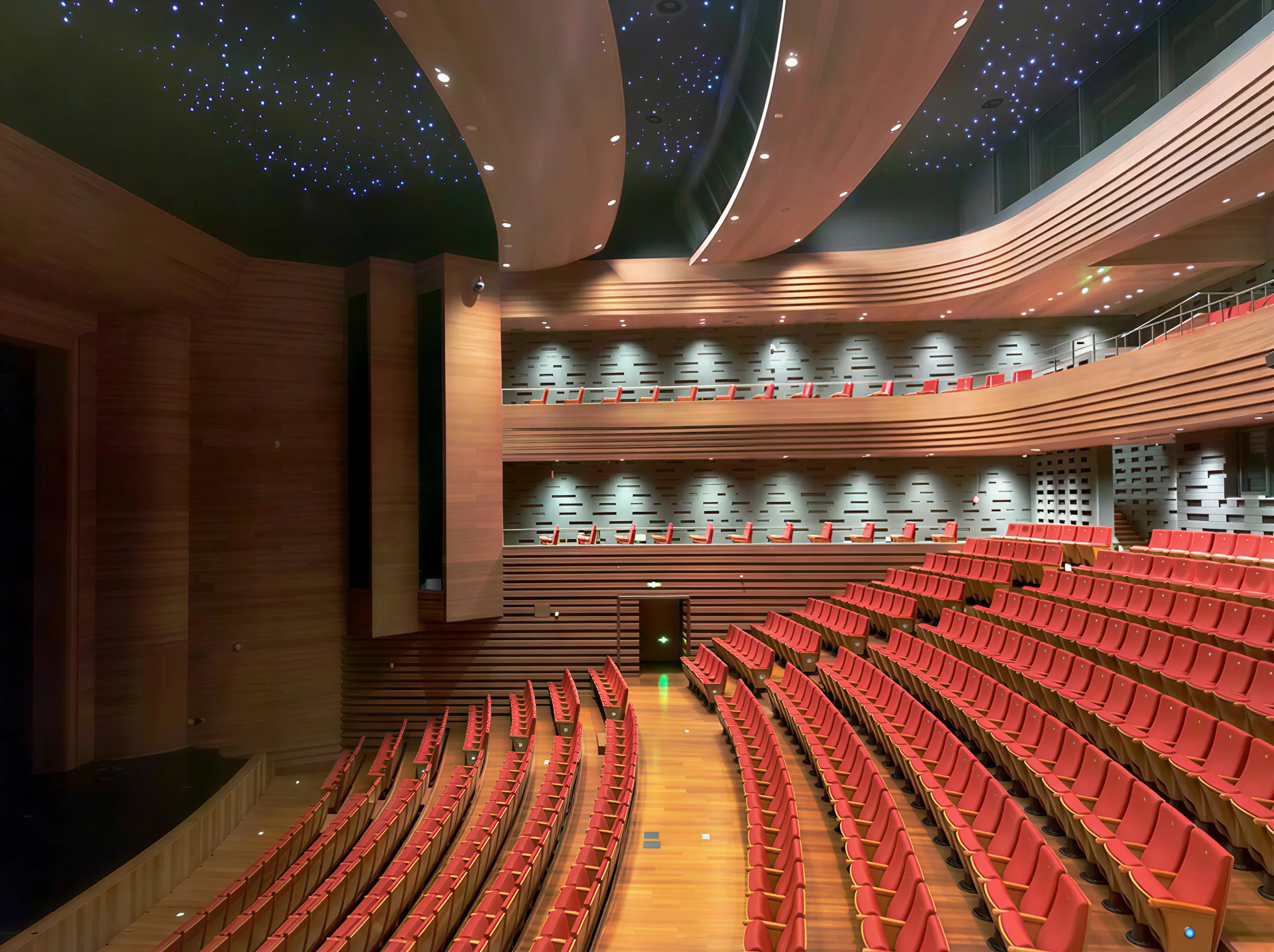 Side view of the auditorium